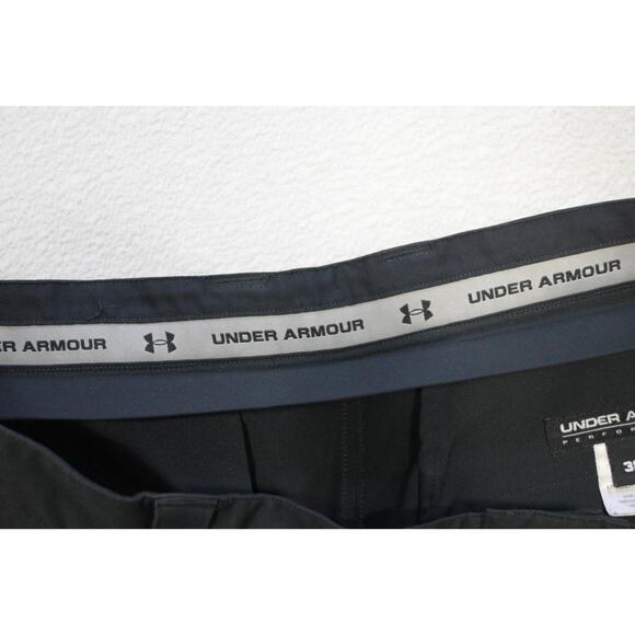 Under Armour Golf Pants Black Performance Stretch Pleated Athletic Mens 38 x 32 - Picture 7 of 9